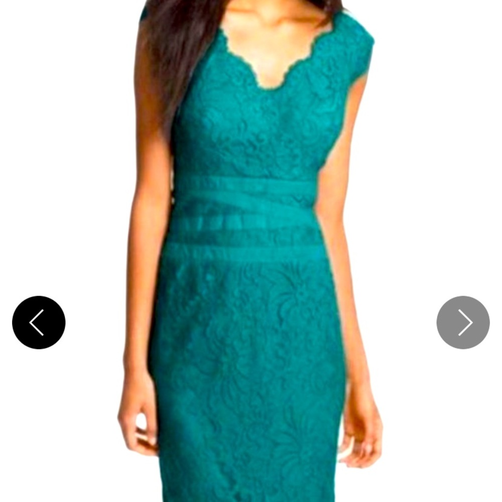 Tadashi Shoji Lace & Tulle Sheath Dress (Regular & Petite) in Size 4